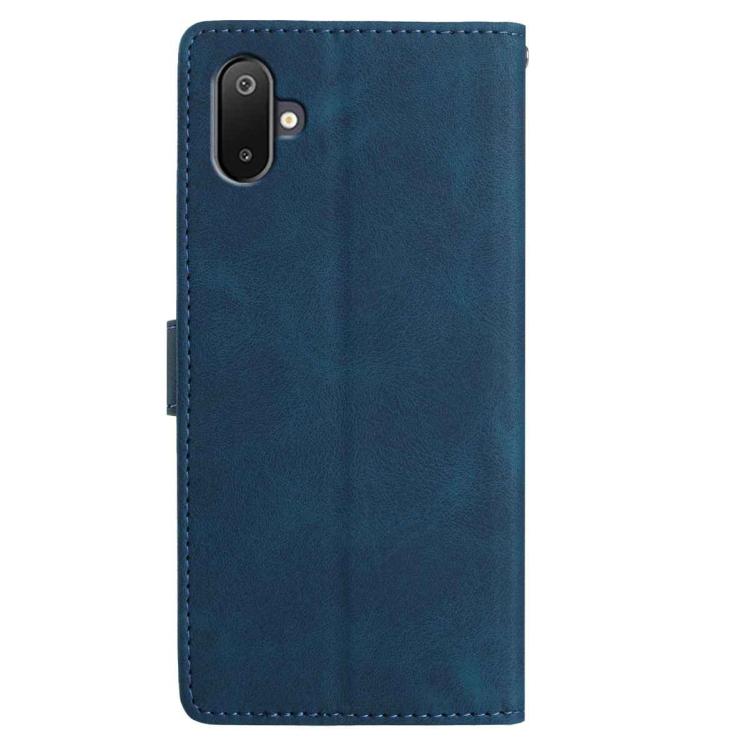 For Samsung Galaxy F06 Rose Flower Embossing Pattern Leather Phone Case