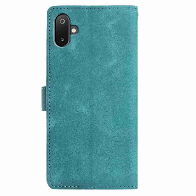 For Samsung Galaxy F06 Rose Flower Embossing Pattern Leather Phone Case