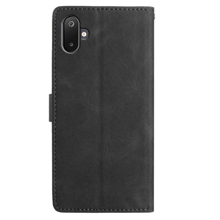 For Samsung Galaxy F06 Rose Flower Embossing Pattern Leather Phone Case