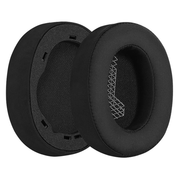 1 Pair Ice Silk Cloth Earphone Replacement Earpads For JBL Live 650 BTNC / E65BTNC / Duet NC / Live 660 BTNC - Black