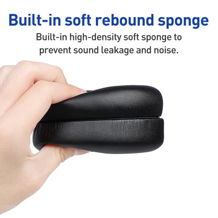 1 Pair Ice Silk Cloth Earphone Replacement Earpads For JBL Live 650 BTNC / E65BTNC / Duet NC / Live 660 BTNC - Black