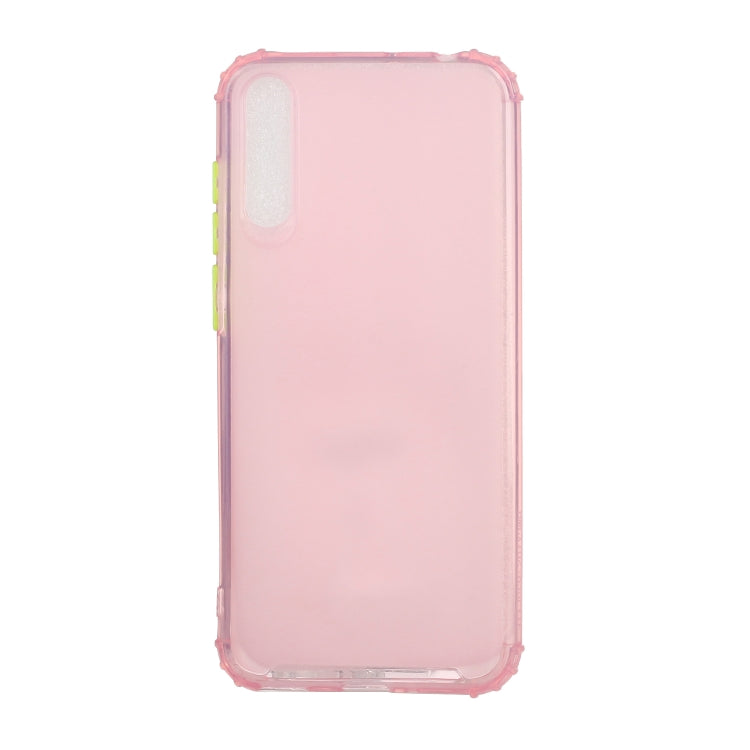 For Huawei Honor 20 Lite Color Button Translucent Frosted TPU Four-corner Airbag Shockproof Case