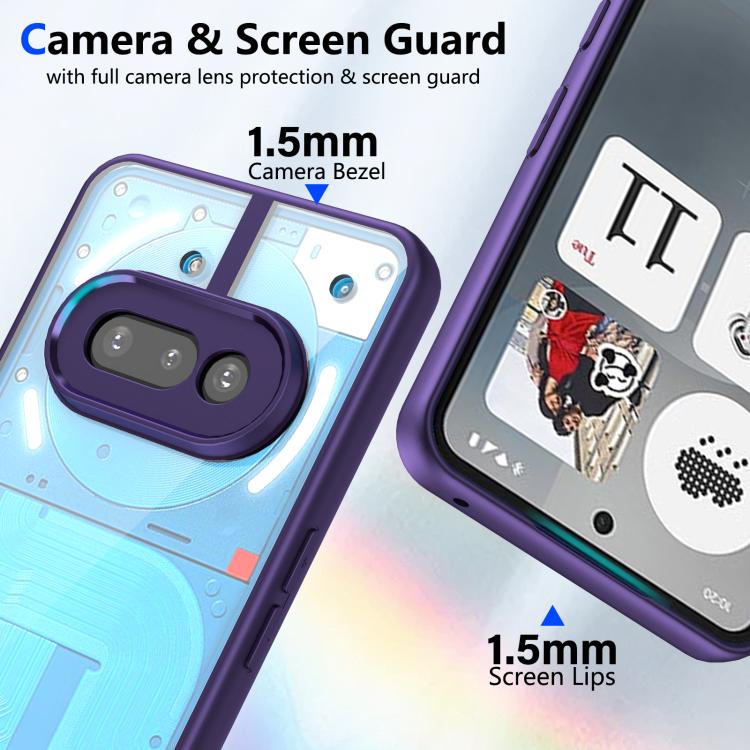 For Nothing Phone 3a Matte PC Skin-feel Shockproof Phone Case