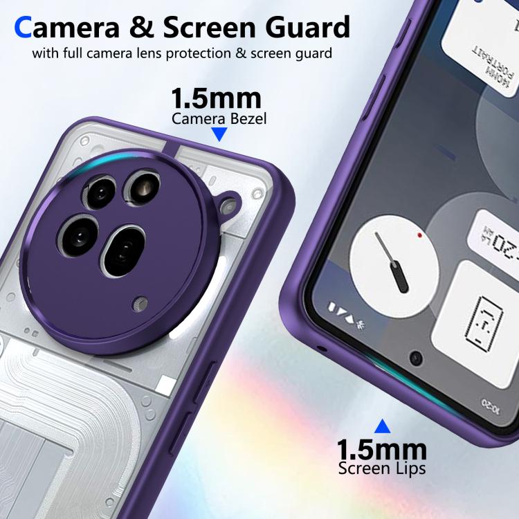 For Nothing Phone 3a Pro Matte PC Skin-feel Shockproof Phone Case