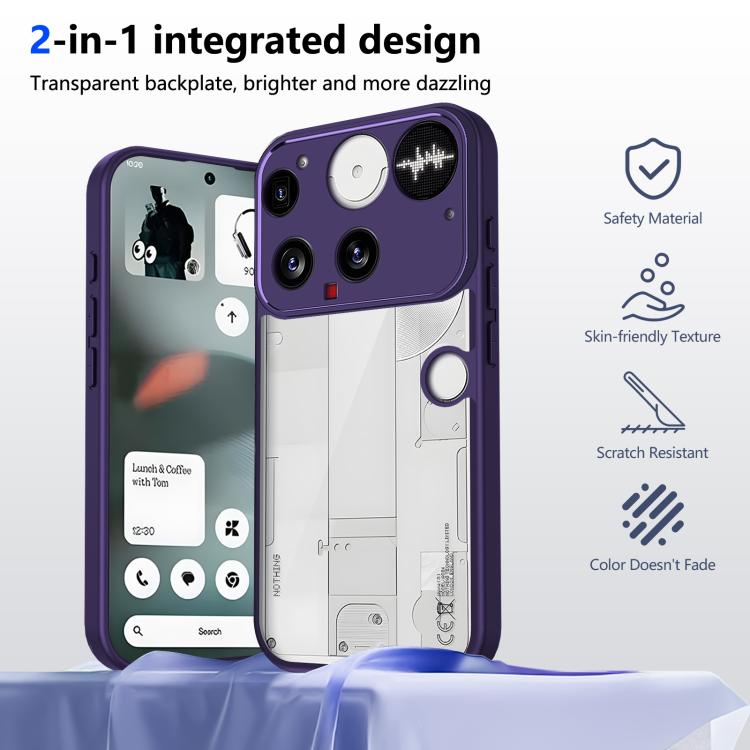 For Nothing Phone 3 Matte PC Skin-feel Shockproof Phone Case