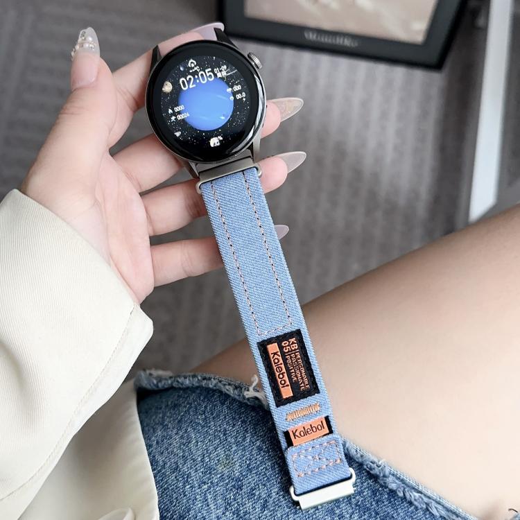 Kalebol 18mm Universal Nylon Loop Fastener Denim Watch Band