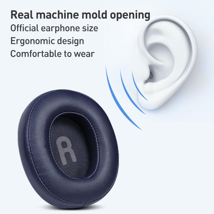1 Pair Ice Silk Cloth Earphone Replacement Earpads For JBL T700BT / T710BT / TUNE700 / T750 / 760NCBTNC - Black
