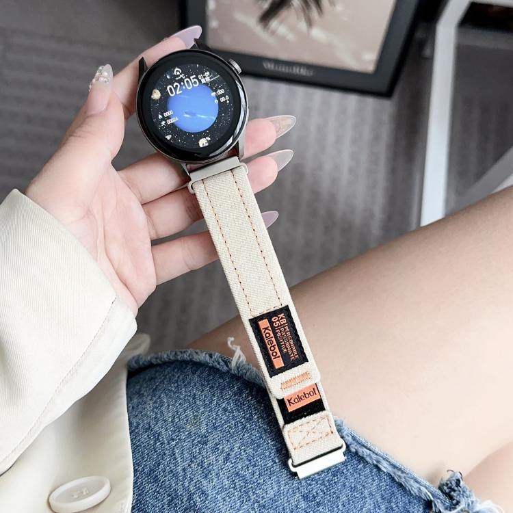 Kalebol 22mm Universal Nylon Loop Fastener Denim Watch Band