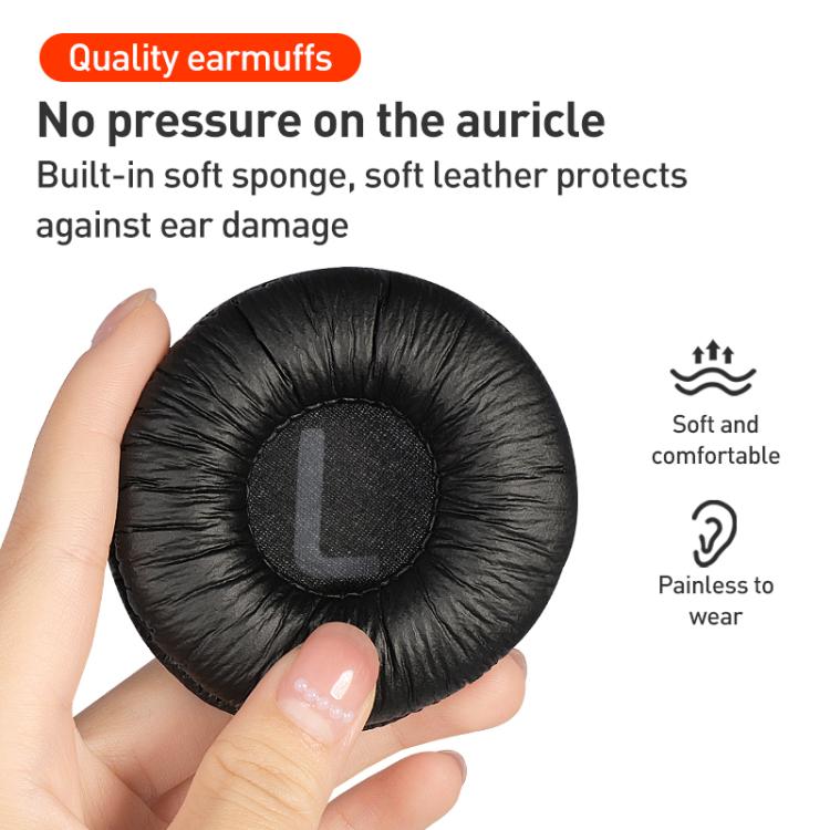 1 Pair Frog Skin Earphone Replacement Earpads For JBL JR300BT - Black