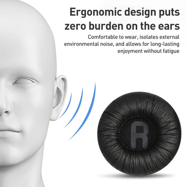 1 Pair Frog Skin Earphone Replacement Earpads For JBL JR300BT - Black
