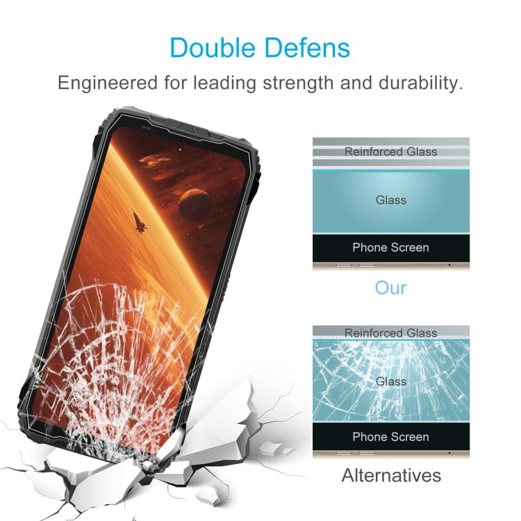 For Blackview XPLORE 2 50pcs 0.3mm High Aluminum Tempered Glass Film