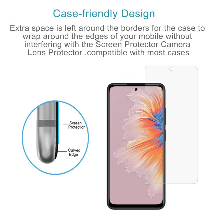 For Oukitel C65 Pro / C65 50pcs 0.3mm High Aluminum Tempered Glass Film