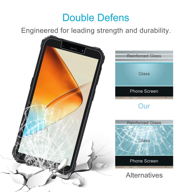 For Oukitel G5 50pcs 0.3mm High Aluminum Tempered Glass Film
