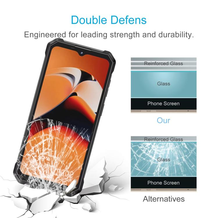 For Oukitel WP53 Pro / WP53 S 50pcs 0.3mm High Aluminum Tempered Glass Film