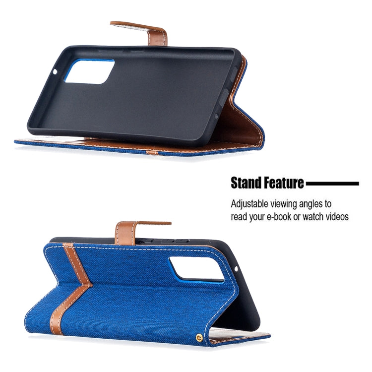 For Samsung Galaxy S20 FE 5G / S20 Lite Color Matching Denim Texture Horizontal Flip Leather Case with Holder & Card Slots & Wallet & Lanyard