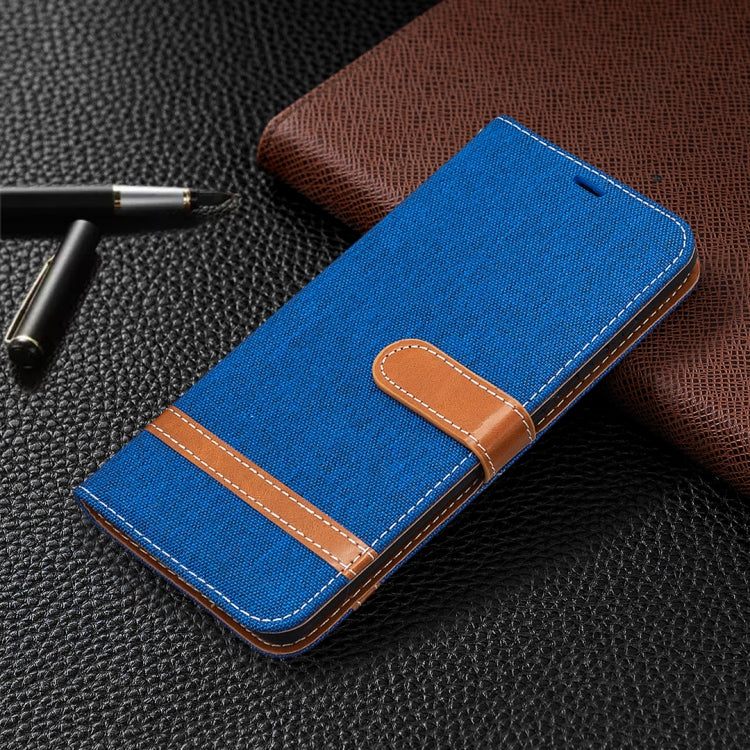 For Samsung Galaxy S20 FE 5G / S20 Lite Color Matching Denim Texture Horizontal Flip Leather Case with Holder & Card Slots & Wallet & Lanyard