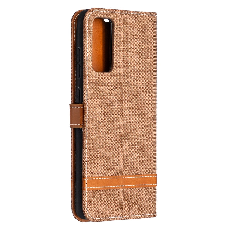 For Samsung Galaxy S20 FE 5G / S20 Lite Color Matching Denim Texture Horizontal Flip Leather Case with Holder & Card Slots & Wallet & Lanyard