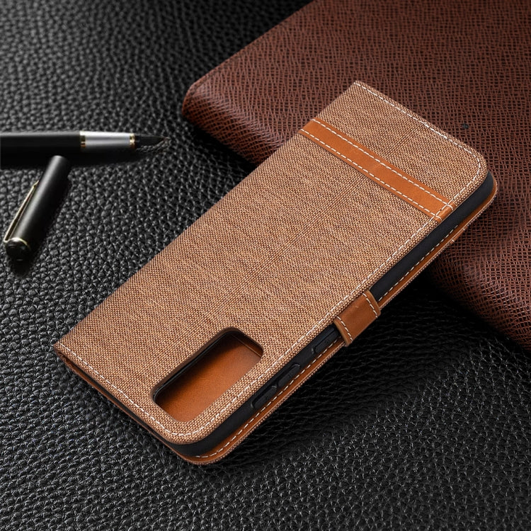 For Samsung Galaxy S20 FE 5G / S20 Lite Color Matching Denim Texture Horizontal Flip Leather Case with Holder & Card Slots & Wallet & Lanyard
