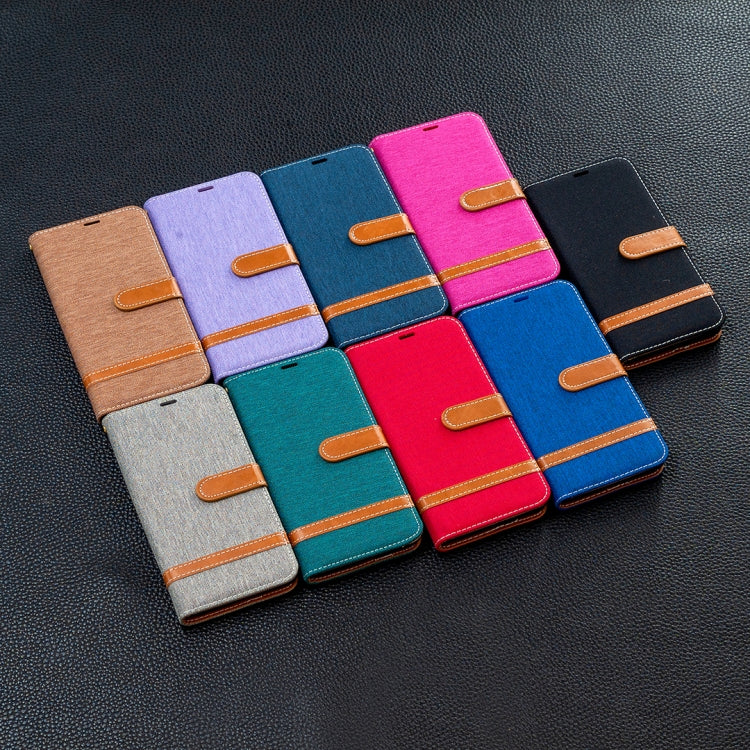 For Samsung Galaxy S20 FE 5G / S20 Lite Color Matching Denim Texture Horizontal Flip Leather Case with Holder & Card Slots & Wallet & Lanyard