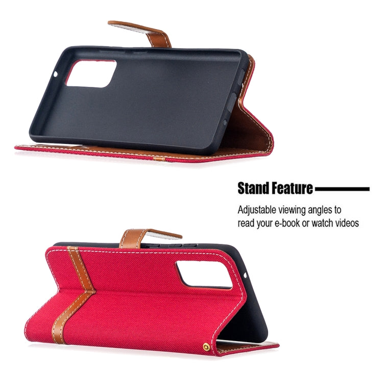 For Samsung Galaxy S20 FE 5G / S20 Lite Color Matching Denim Texture Horizontal Flip Leather Case with Holder & Card Slots & Wallet & Lanyard