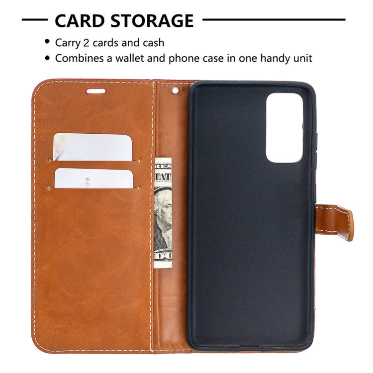 For Samsung Galaxy S20 FE 5G / S20 Lite Color Matching Denim Texture Horizontal Flip Leather Case with Holder & Card Slots & Wallet & Lanyard