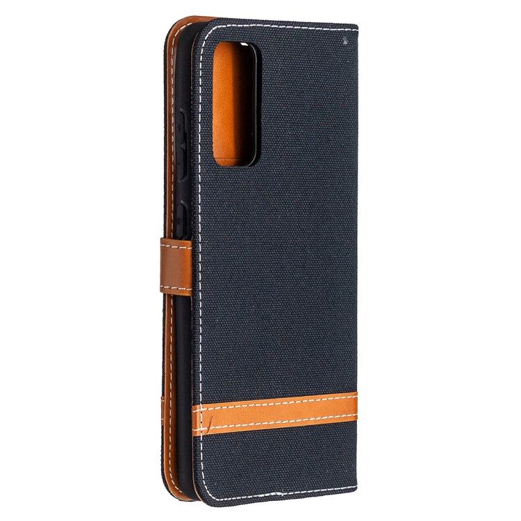 For Samsung Galaxy S20 FE 5G / S20 Lite Color Matching Denim Texture Horizontal Flip Leather Case with Holder & Card Slots & Wallet & Lanyard