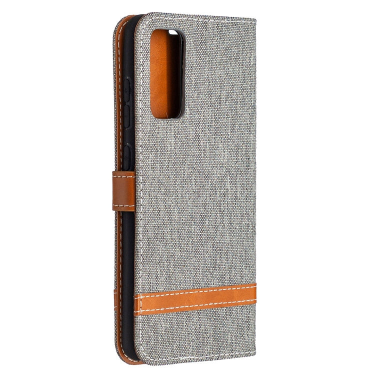 For Samsung Galaxy S20 FE 5G / S20 Lite Color Matching Denim Texture Horizontal Flip Leather Case with Holder & Card Slots & Wallet & Lanyard