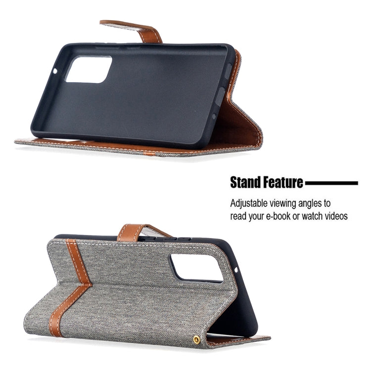 For Samsung Galaxy S20 FE 5G / S20 Lite Color Matching Denim Texture Horizontal Flip Leather Case with Holder & Card Slots & Wallet & Lanyard