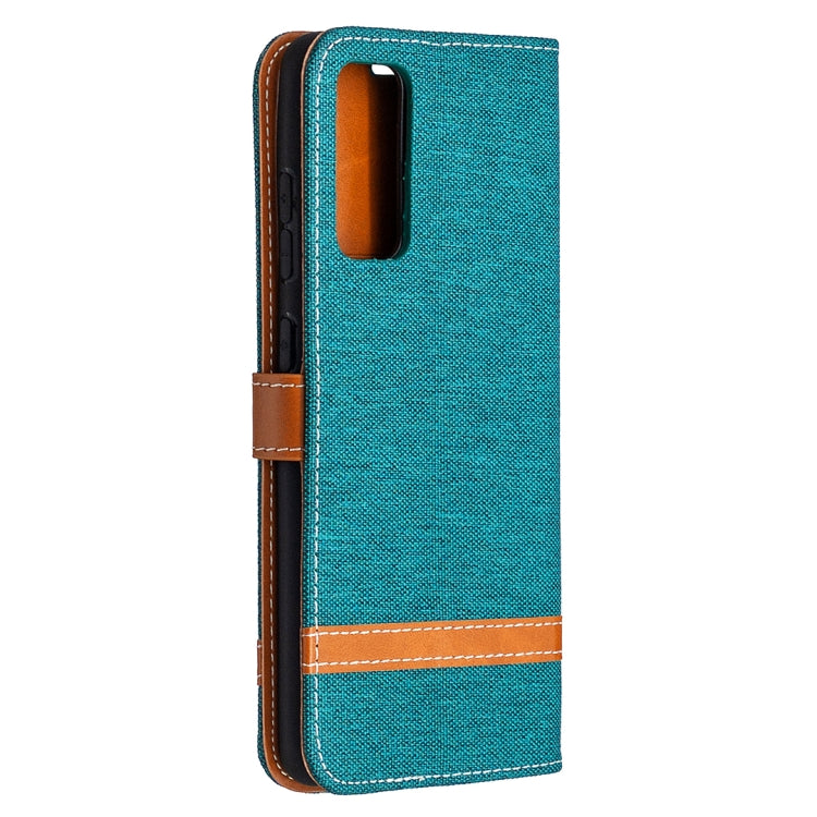 For Samsung Galaxy S20 FE 5G / S20 Lite Color Matching Denim Texture Horizontal Flip Leather Case with Holder & Card Slots & Wallet & Lanyard