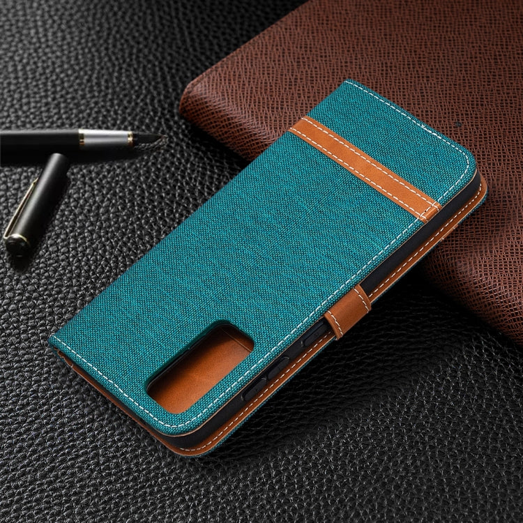 For Samsung Galaxy S20 FE 5G / S20 Lite Color Matching Denim Texture Horizontal Flip Leather Case with Holder & Card Slots & Wallet & Lanyard