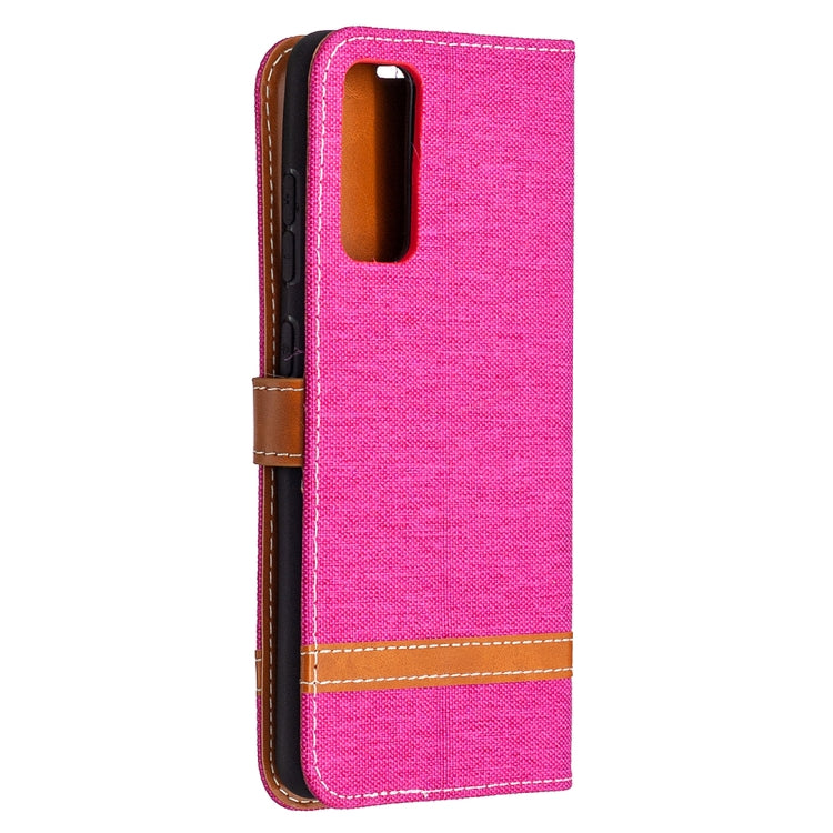 For Samsung Galaxy S20 FE 5G / S20 Lite Color Matching Denim Texture Horizontal Flip Leather Case with Holder & Card Slots & Wallet & Lanyard