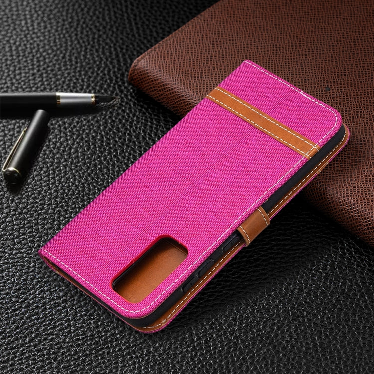 For Samsung Galaxy S20 FE 5G / S20 Lite Color Matching Denim Texture Horizontal Flip Leather Case with Holder & Card Slots & Wallet & Lanyard