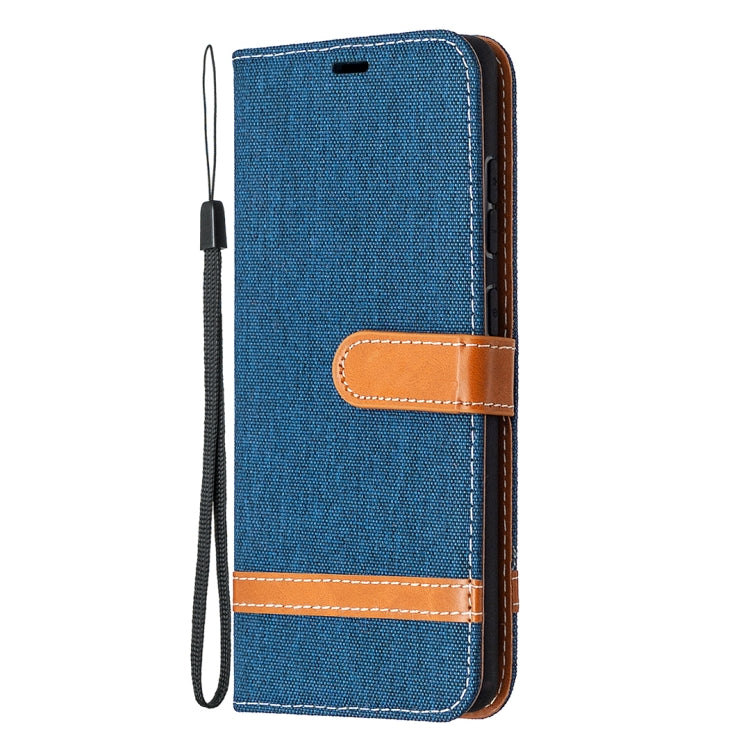 For Samsung Galaxy S20 FE 5G / S20 Lite Color Matching Denim Texture Horizontal Flip Leather Case with Holder & Card Slots & Wallet & Lanyard