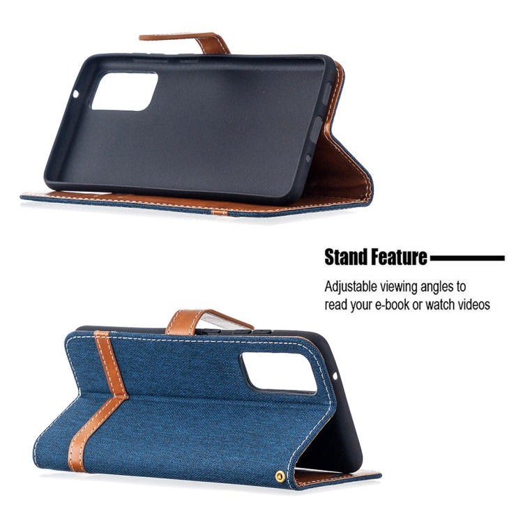 For Samsung Galaxy S20 FE 5G / S20 Lite Color Matching Denim Texture Horizontal Flip Leather Case with Holder & Card Slots & Wallet & Lanyard