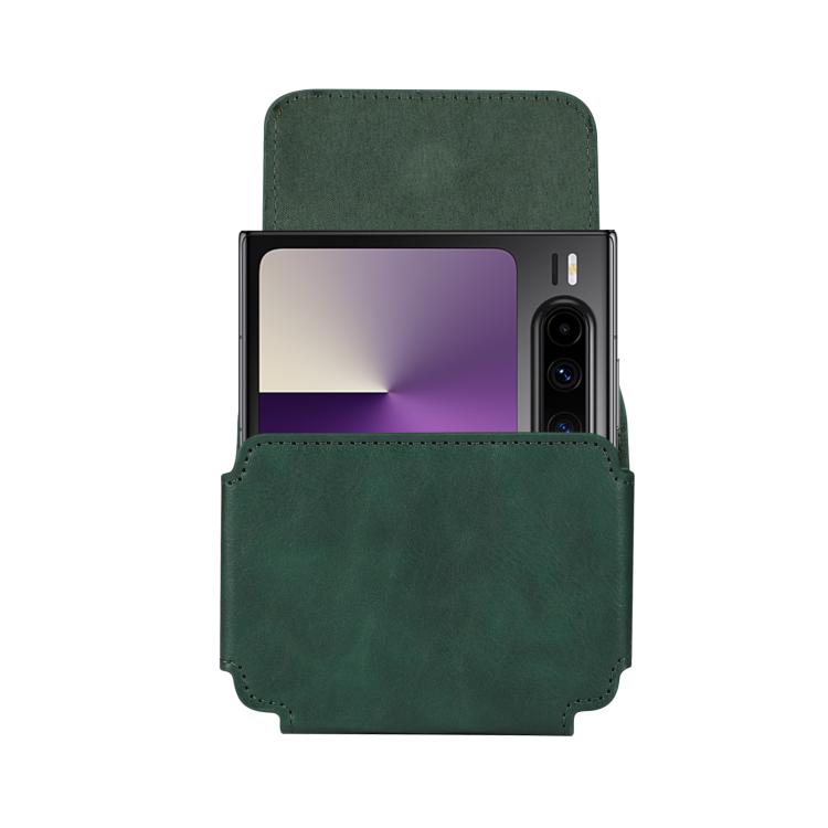 Multi-functional Faux Leather Waist-Hanging Bag For Foldable Phone , Size: 10 x 7.8 x 2.8cm