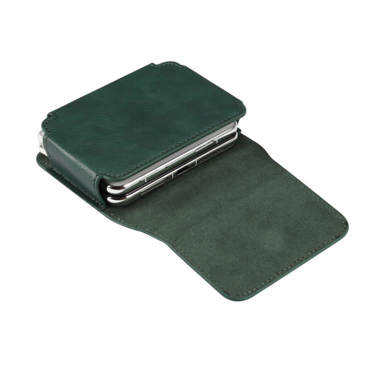 Multi-functional Faux Leather Waist-Hanging Bag For Foldable Phone , Size: 10 x 7.8 x 2.8cm