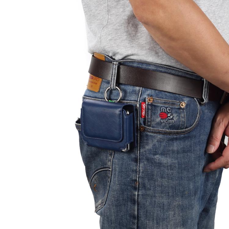 Multi-functional Faux Leather Waist-Hanging Bag For Foldable Phone , Size: 10 x 7.8 x 2.8cm