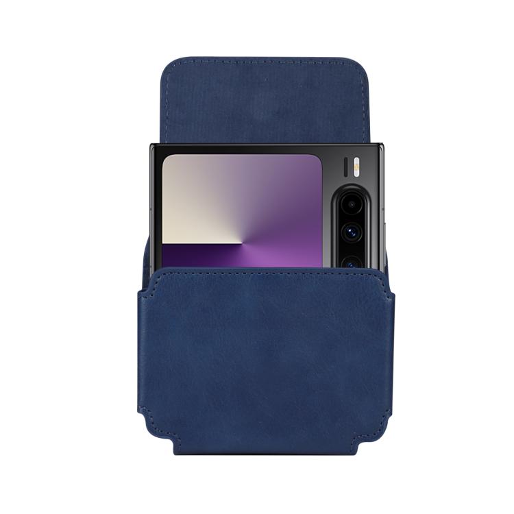 Multi-functional Faux Leather Waist-Hanging Bag For Foldable Phone , Size: 10 x 7.8 x 2.8cm