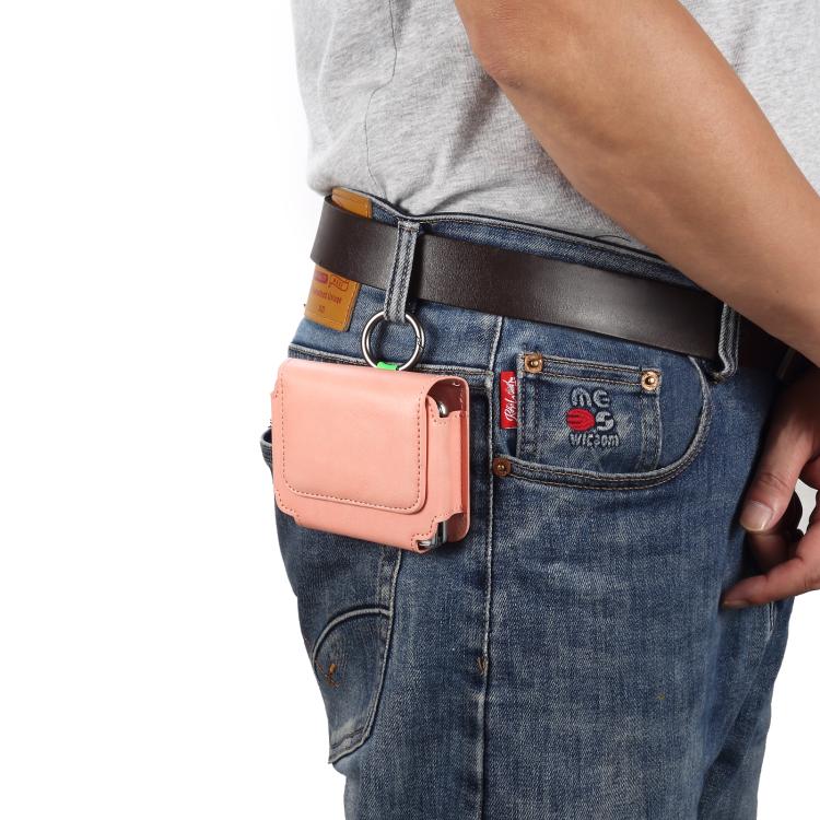 Multi-functional Faux Leather Waist-Hanging Bag For Foldable Phone , Size: 10 x 7.8 x 2.8cm