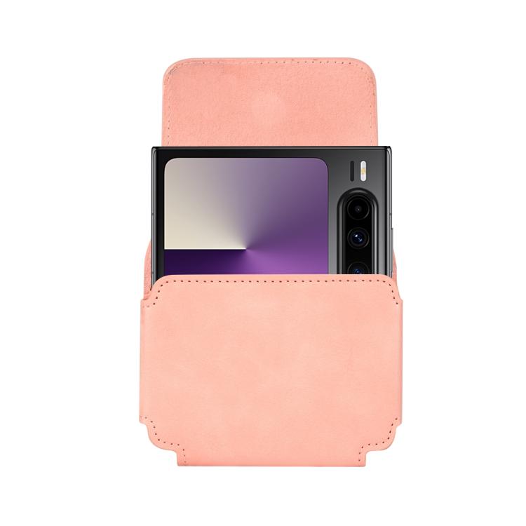 Multi-functional Faux Leather Waist-Hanging Bag For Foldable Phone , Size: 10 x 7.8 x 2.8cm