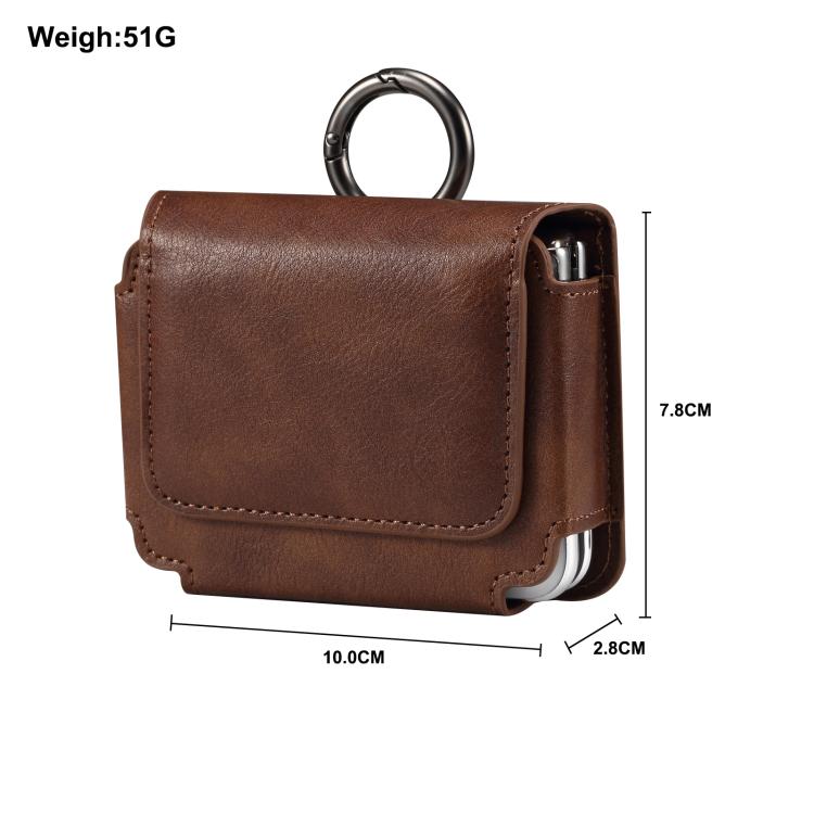 Multi-functional Faux Leather Waist-Hanging Bag For Foldable Phone , Size: 10 x 7.8 x 2.8cm
