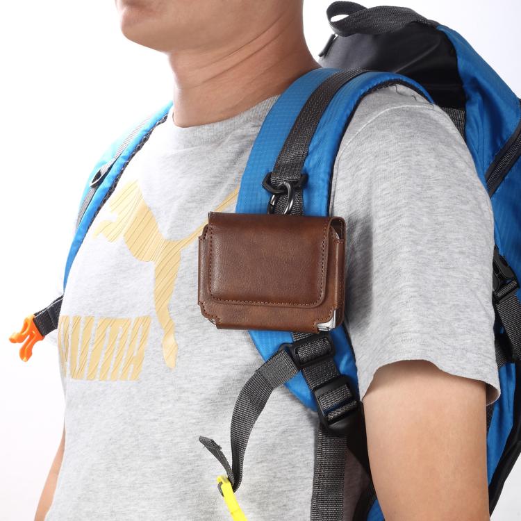 Multi-functional Faux Leather Waist-Hanging Bag For Foldable Phone , Size: 10 x 7.8 x 2.8cm