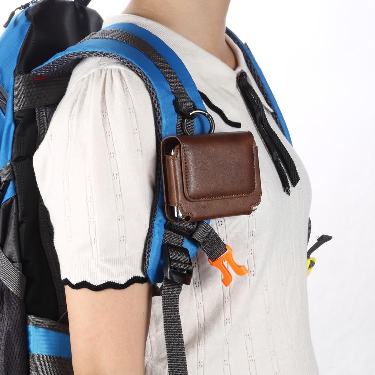 Multi-functional Faux Leather Waist-Hanging Bag For Foldable Phone , Size: 10 x 7.8 x 2.8cm