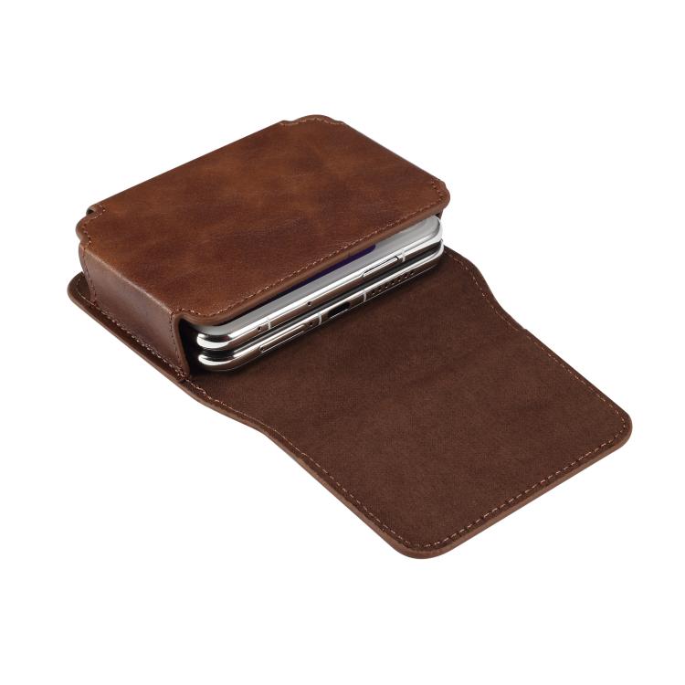 Multi-functional Faux Leather Waist-Hanging Bag For Foldable Phone , Size: 10 x 7.8 x 2.8cm