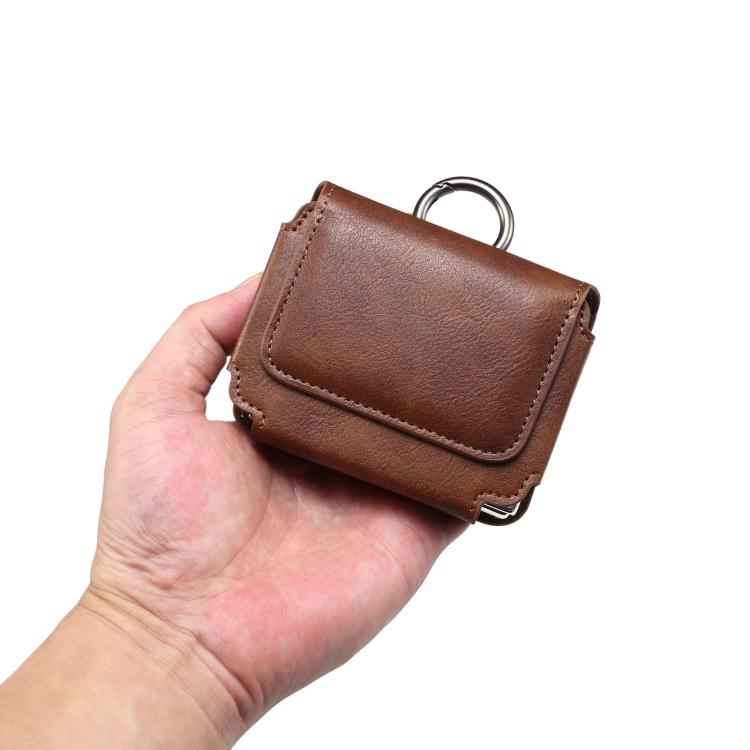 Multi-functional Faux Leather Waist-Hanging Bag For Foldable Phone , Size: 10 x 7.8 x 2.8cm