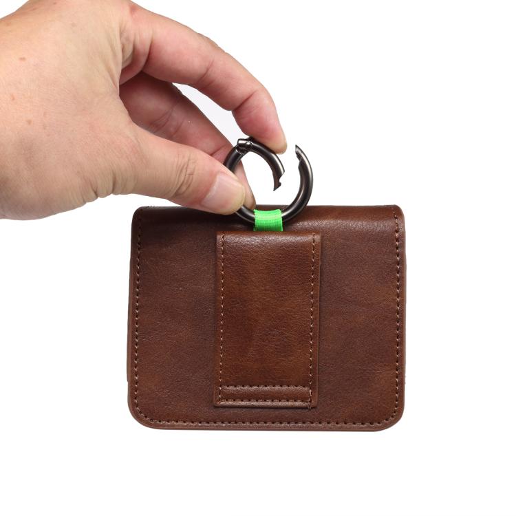 Multi-functional Faux Leather Waist-Hanging Bag For Foldable Phone , Size: 10 x 7.8 x 2.8cm