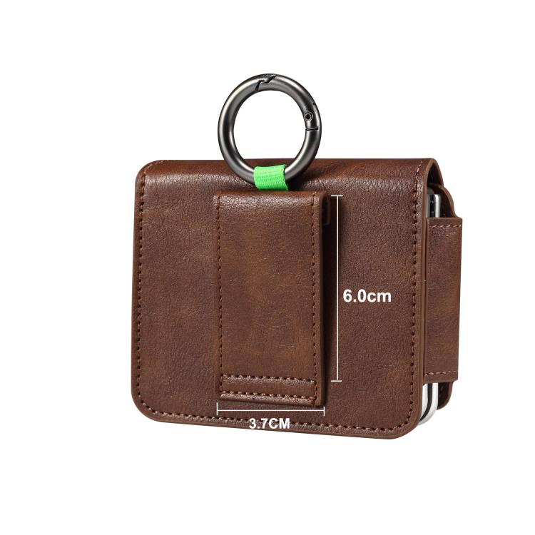 Multi-functional Faux Leather Waist-Hanging Bag For Foldable Phone , Size: 10 x 7.8 x 2.8cm