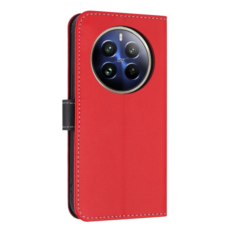 For Realme 12 Pro 5G / P1 Pro Metal Bow Leather Phone Case with Hand Strap