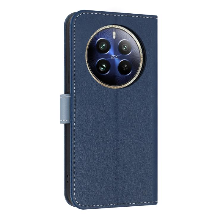 For Realme 12 Pro 5G / P1 Pro Metal Bow Leather Phone Case with Hand Strap