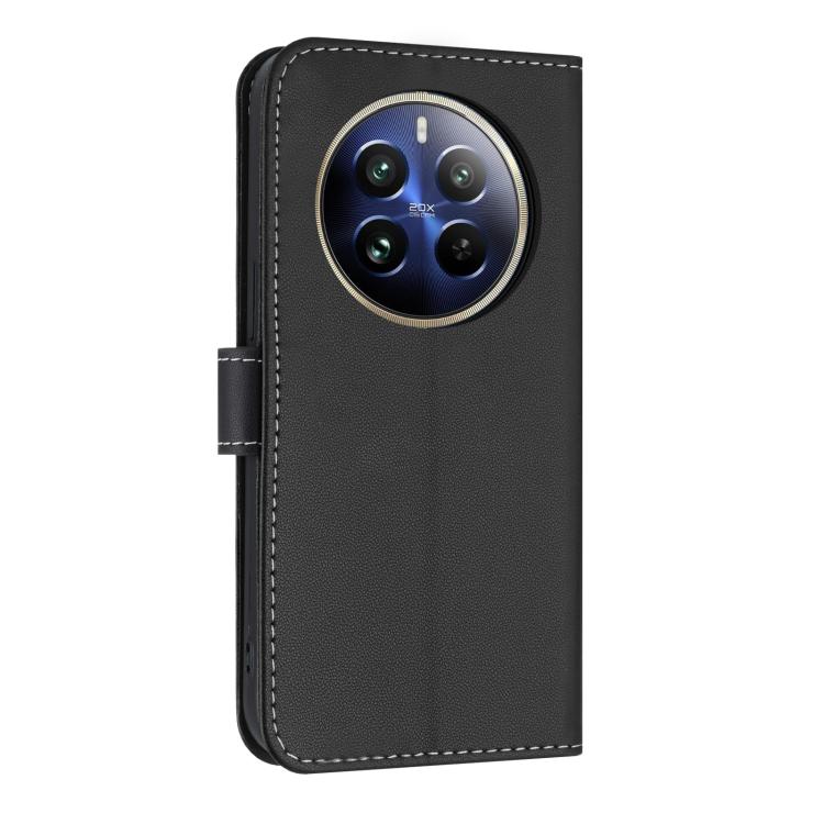 For Realme 12 Pro 5G / P1 Pro Metal Bow Leather Phone Case with Hand Strap